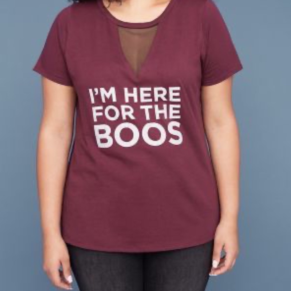 Lane Bryant Halloween Wine Pun Graphic T-shirt 22